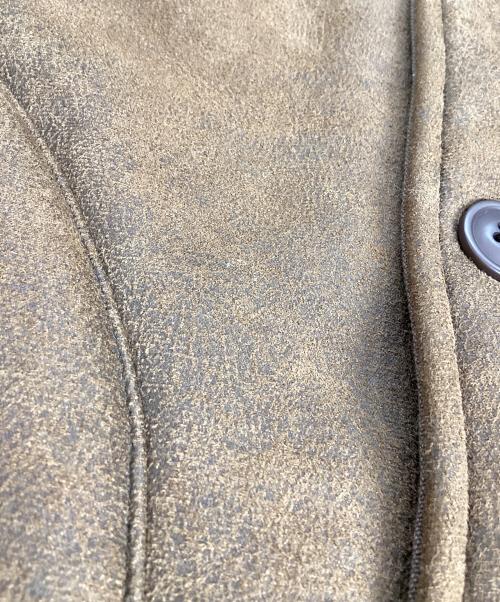 HOUSTON（ヒューストン）HOUSTON (ヒューストン) ムートンジャケット ブラウン サイズ:Lの古着・服飾アイテム