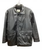 HOUSTONヒューストン）の古着「レザージャケット」｜ブラック