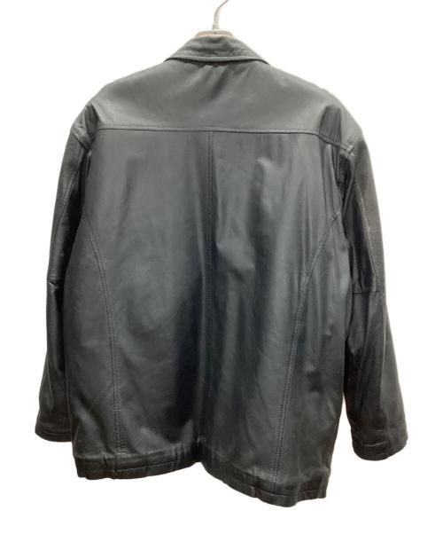 HOUSTON（ヒューストン）HOUSTON (ヒューストン) レザージャケット ブラック サイズ:Mの古着・服飾アイテム