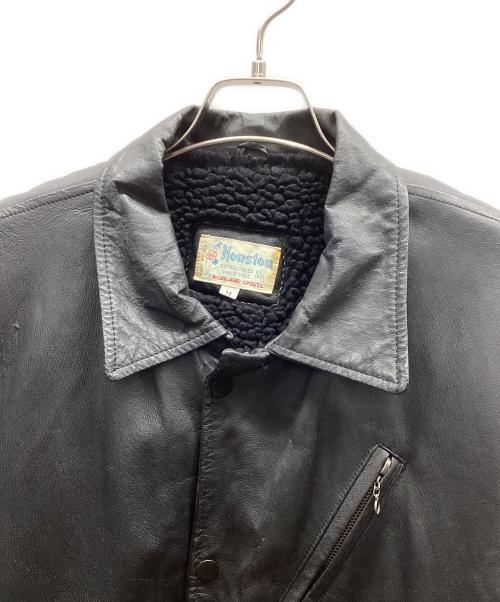 HOUSTON（ヒューストン）HOUSTON (ヒューストン) レザージャケット ブラック サイズ:Mの古着・服飾アイテム