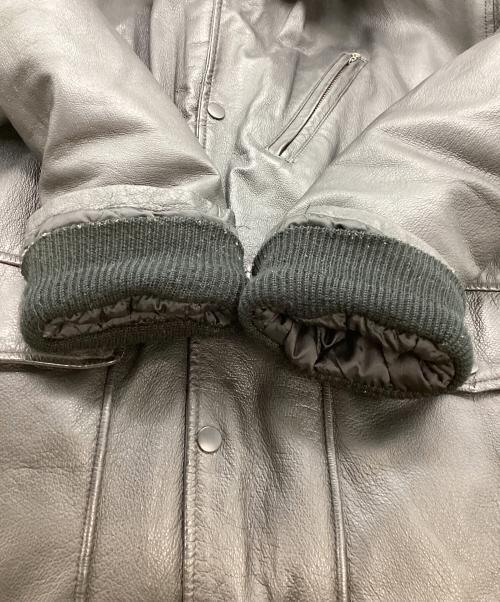 HOUSTON（ヒューストン）HOUSTON (ヒューストン) レザージャケット ブラック サイズ:Mの古着・服飾アイテム