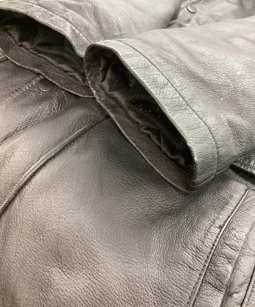 HOUSTON（ヒューストン）HOUSTON (ヒューストン) レザージャケット ブラック サイズ:Mの古着・服飾アイテム