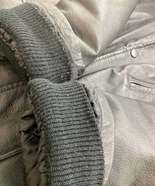 HOUSTON（ヒューストン）HOUSTON (ヒューストン) レザージャケット ブラック サイズ:Mの古着・服飾アイテム