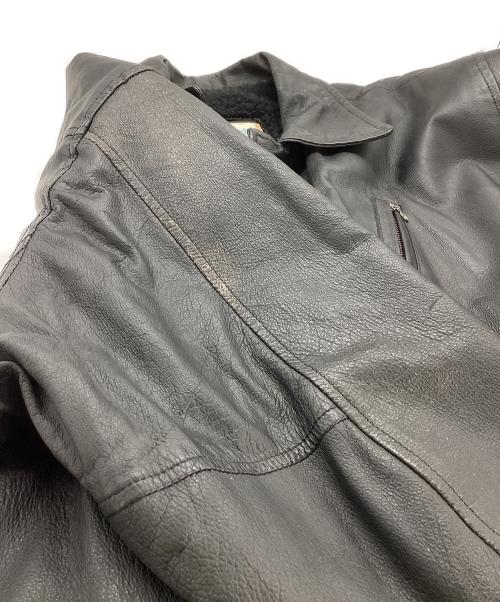 HOUSTON（ヒューストン）HOUSTON (ヒューストン) レザージャケット ブラック サイズ:Mの古着・服飾アイテム