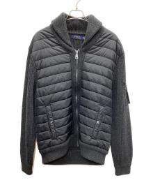 POLO RALPH LAUREN（ポロ・ラルフローレン）の古着「中綿ニットジャケット」｜ブラック