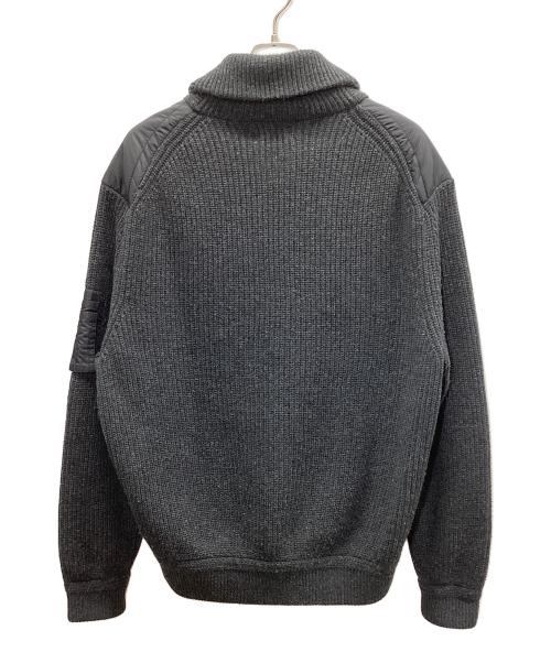 POLO RALPH LAUREN（ポロ・ラルフローレン）POLO RALPH LAUREN (ポロ・ラルフローレン) 中綿ニットジャケット ブラック サイズ:XLの古着・服飾アイテム