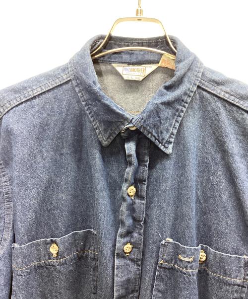 FIVE BROTHER（ファイブブラザー）FIVE BROTHER (ファイブブラザー) デニムシャツ パープル サイズ:Lの古着・服飾アイテム