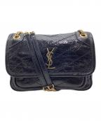 Saint Laurent Parisサンローランパリ）の古着「ニキ ミニ　チェーンショルダーバッグ」｜ブラック