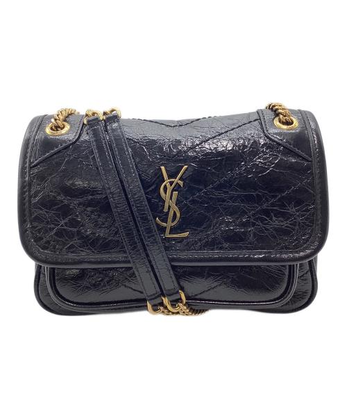 Saint Laurent Paris（サンローランパリ）Saint Laurent Paris (サンローランパリ) ニキ ミニ　チェーンショルダーバッグ ブラックの古着・服飾アイテム