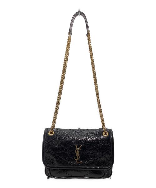 Saint Laurent Paris（サンローランパリ）Saint Laurent Paris (サンローランパリ) ニキ ミニ　チェーンショルダーバッグ ブラックの古着・服飾アイテム