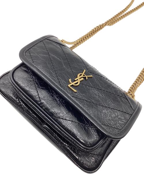 Saint Laurent Paris（サンローランパリ）Saint Laurent Paris (サンローランパリ) ニキ ミニ　チェーンショルダーバッグ ブラックの古着・服飾アイテム