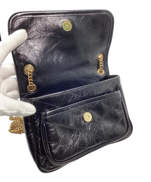 Saint Laurent Paris（サンローランパリ）Saint Laurent Paris (サンローランパリ) ニキ ミニ　チェーンショルダーバッグ ブラックの古着・服飾アイテム