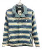 BURN OUTバーンアウト）の古着「ジャケット」｜ベージュ×ブルー