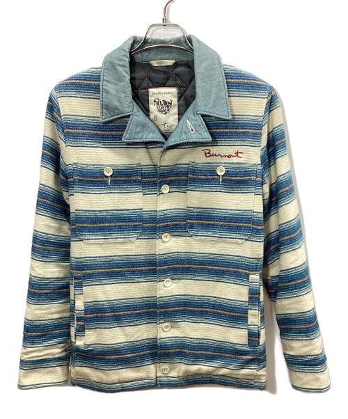 BURN OUT（バーンアウト）BURN OUT (バーンアウト) ジャケット ベージュ×ブルー サイズ:Sの古着・服飾アイテム