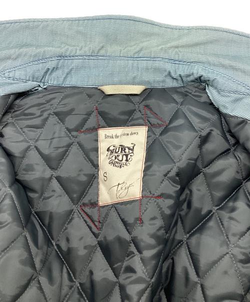 BURN OUT（バーンアウト）BURN OUT (バーンアウト) ジャケット ベージュ×ブルー サイズ:Sの古着・服飾アイテム