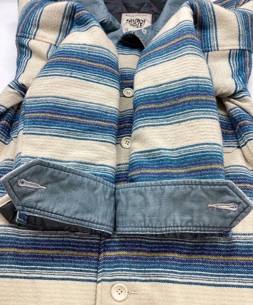 BURN OUT（バーンアウト）BURN OUT (バーンアウト) ジャケット ベージュ×ブルー サイズ:Sの古着・服飾アイテム