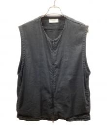 MARKA（マーカ）の古着「ZIP UP VEST - SILK LINEN TWILL」｜ブラック