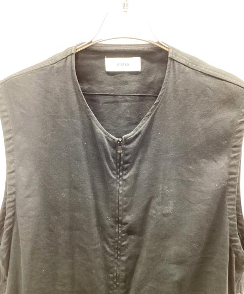 MARKA（マーカ）MARKA (マーカ) ZIP UP VEST - SILK LINEN TWILL ブラック サイズ:Mの古着・服飾アイテム