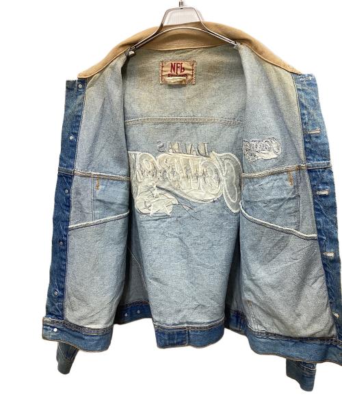 NFL（ナショナル・フットボール・リーグ）NFL (ナショナル・フットボール・リーグ) デニムジャケット インディゴ×ベージュ サイズ:XLの古着・服飾アイテム