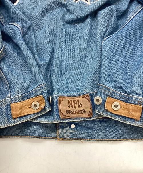 NFL（ナショナル・フットボール・リーグ）NFL (ナショナル・フットボール・リーグ) デニムジャケット インディゴ×ベージュ サイズ:XLの古着・服飾アイテム