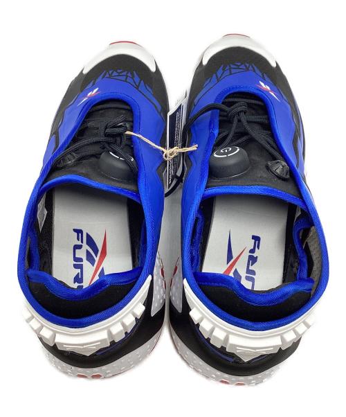 REEBOK（リーボック）REEBOK (リーボック) モデル F “グリッチ” / Model F “GLITCH” （ブラック） ブルー×ホワイト サイズ:27の古着・服飾アイテム