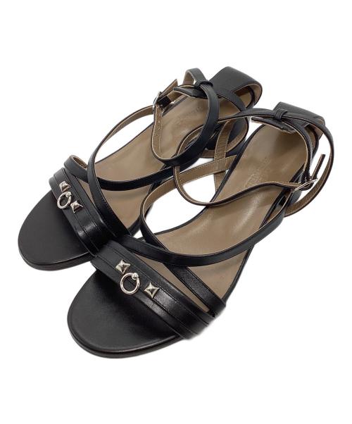 HERMES（エルメス）HERMES (エルメス) コリエドシアン ストラップサンダル ブラック サイズ:36の古着・服飾アイテム