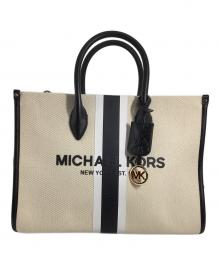 MICHAEL KORS（マイケル・コース）の古着「MICHAEL KORS トートバッグ ミレラ」｜ホワイト×ブラック