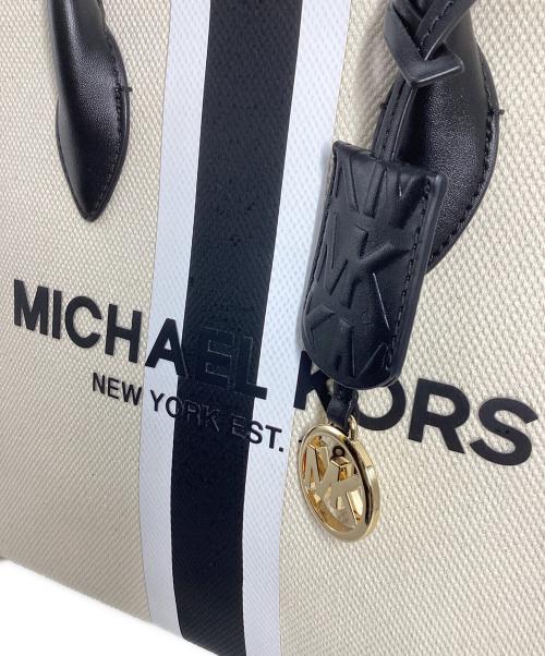 MICHAEL KORS（マイケル・コース）MICHAEL KORS (マイケル・コース) MICHAEL KORS トートバッグ ミレラ ホワイト×ブラックの古着・服飾アイテム
