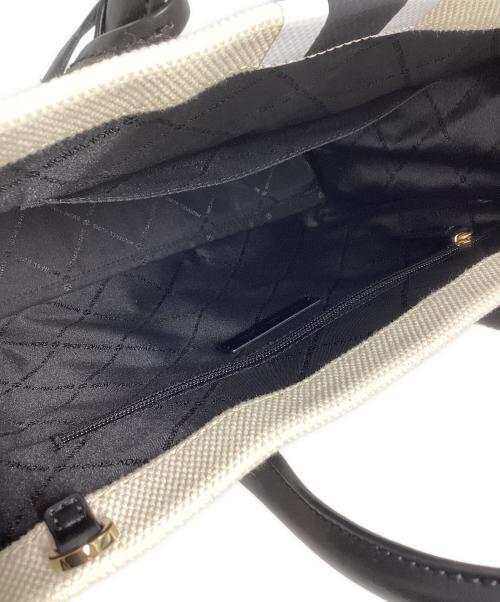 MICHAEL KORS（マイケル・コース）MICHAEL KORS (マイケル・コース) MICHAEL KORS トートバッグ ミレラ ホワイト×ブラックの古着・服飾アイテム