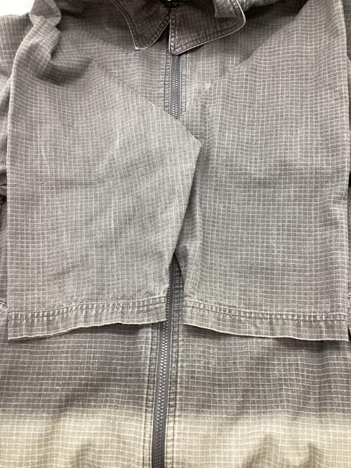 adidas（アディダス）adidas (アディダス) グラデーションチェックジャケット グレー サイズ:XLの古着・服飾アイテム