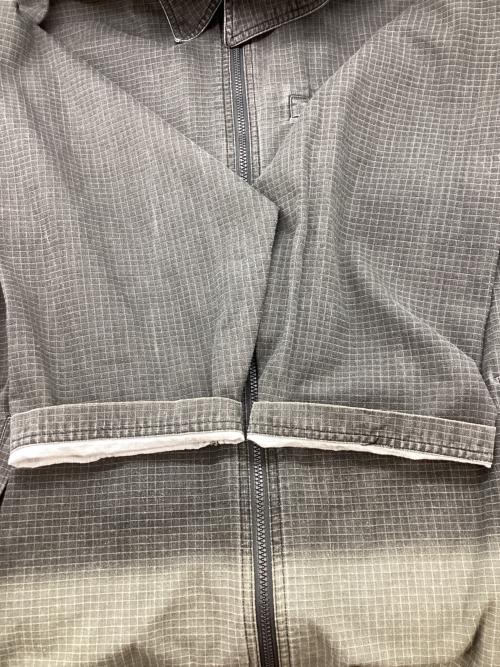 adidas（アディダス）adidas (アディダス) グラデーションチェックジャケット グレー サイズ:XLの古着・服飾アイテム