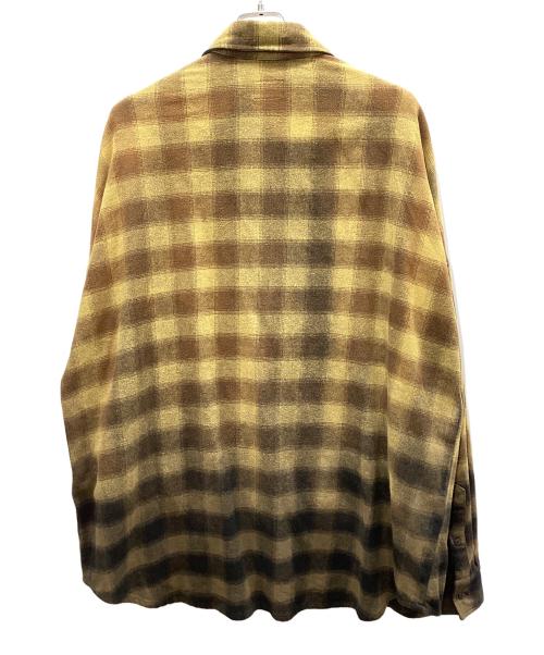 DIESEL（ディーゼル）DIESEL (ディーゼル) 長袖シャツ ブラウン×ベージュ サイズ:XLの古着・服飾アイテム