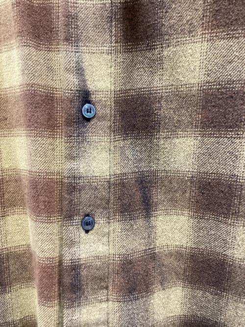 DIESEL（ディーゼル）DIESEL (ディーゼル) 長袖シャツ ブラウン×ベージュ サイズ:XLの古着・服飾アイテム