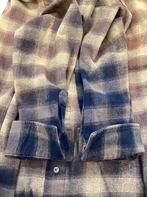 DIESEL（ディーゼル）DIESEL (ディーゼル) 長袖シャツ ブラウン×ベージュ サイズ:XLの古着・服飾アイテム