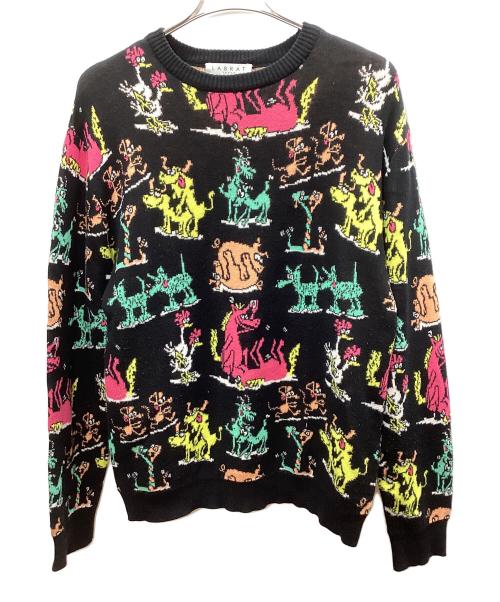 LABRAT（ラブラット）LABRAT (ラブラット) Animal Sweater ブラック サイズ:Lの古着・服飾アイテム