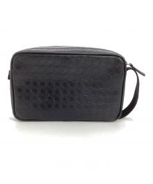 Salvatore Ferragamo（サルヴァトーレ フェラガモ）の古着「Salvatore Ferragamo トイレタリーバッグ」｜ブラック