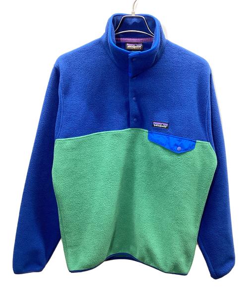 Patagonia（パタゴニア）Patagonia (パタゴニア) シンチラスナップT フリースジャケット ブルー×グリーン サイズ:Sの古着・服飾アイテム