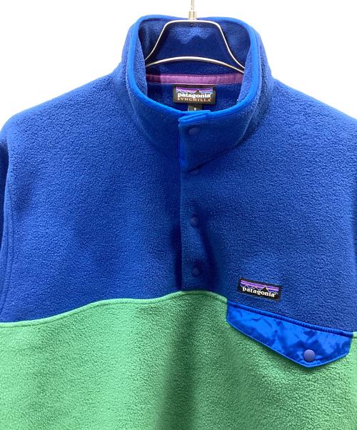 Patagonia（パタゴニア）Patagonia (パタゴニア) シンチラスナップT フリースジャケット ブルー×グリーン サイズ:Sの古着・服飾アイテム