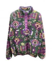 Columbia（コロンビア）の古着「ペルシャ柄スナップＴ フリースジャケット」｜グリーン×パープル