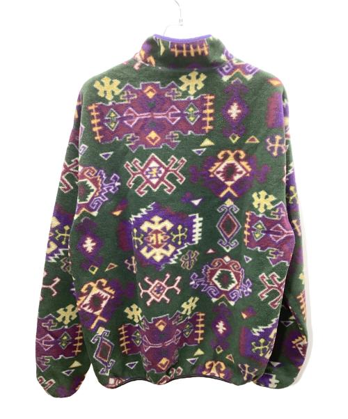 Columbia（コロンビア）Columbia (コロンビア) ペルシャ柄スナップＴ フリースジャケット グリーン×パープル サイズ:XLの古着・服飾アイテム