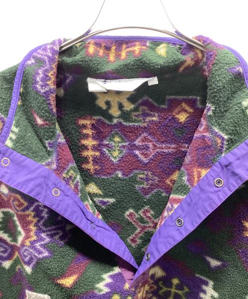 Columbia（コロンビア）Columbia (コロンビア) ペルシャ柄スナップＴ フリースジャケット グリーン×パープル サイズ:XLの古着・服飾アイテム