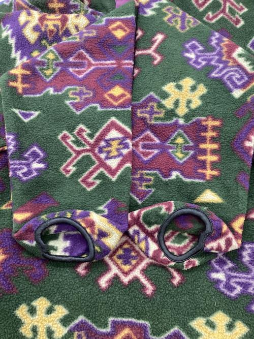 Columbia（コロンビア）Columbia (コロンビア) ペルシャ柄スナップＴ フリースジャケット グリーン×パープル サイズ:XLの古着・服飾アイテム