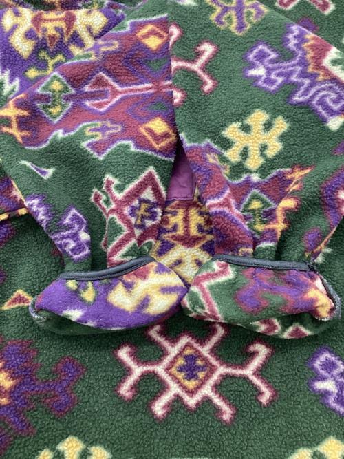 Columbia（コロンビア）Columbia (コロンビア) ペルシャ柄スナップＴ フリースジャケット グリーン×パープル サイズ:XLの古着・服飾アイテム