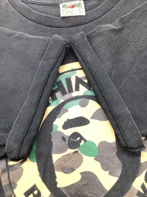 A BATHING APE（アベイシングエイプ）A BATHING APE (ア ベイシング エイプ) 半袖カットソー ブラック サイズ:Lの古着・服飾アイテム