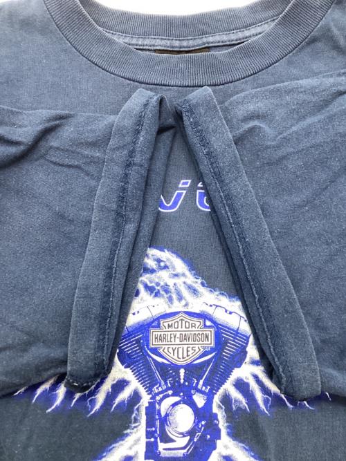 HARLEY-DAVIDSON（ハーレーダビッドソン）HARLEY-DAVIDSON (ハーレーダビッドソン) 半袖カットソー ブルー サイズ:XLの古着・服飾アイテム