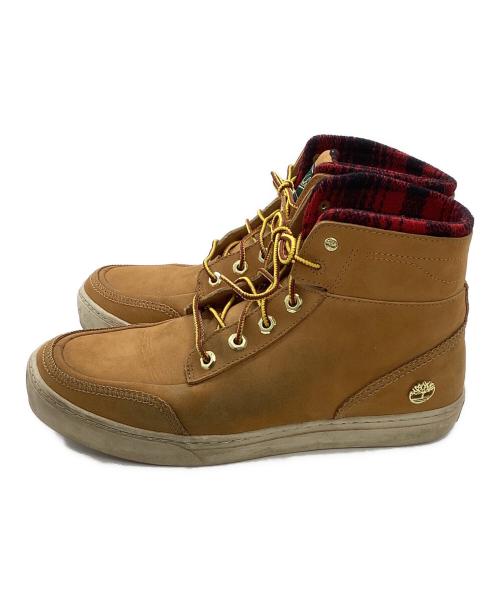 Timberland（ティンバーランド）Timberland (ティンバーランド) WOOLRICH (ウールリッチ) Timberland×WOOLRICH　ロールトップブーツ ベージュ サイズ:28cmの古着・服飾アイテム
