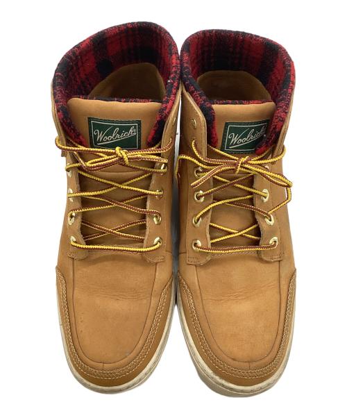 Timberland（ティンバーランド）Timberland (ティンバーランド) WOOLRICH (ウールリッチ) Timberland×WOOLRICH　ロールトップブーツ ベージュ サイズ:28cmの古着・服飾アイテム