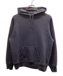 COMOLI（コモリ）の古着「COMOLI　コットン裏毛プルオーバーフーディ」｜ブラック