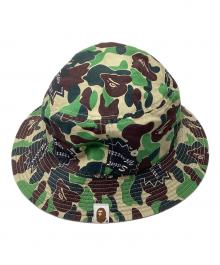 SAINT MICHAEL×A BATHING APE（セントマイケル×アベイシングエイプ）の古着「AP BUCKET HAT/ST APE/CAMO　バケットハット」｜カーキ