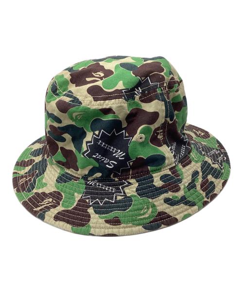 SAINT MICHAEL（セントマイケル）SAINT MICHAEL (セントマイケル) A BATHING APE (ア ベイシング エイプ) AP BUCKET HAT/ST APE/CAMO　バケットハット カーキの古着・服飾アイテム